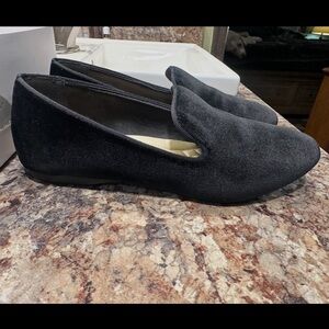 Birdies Black Suede Women's Flats
